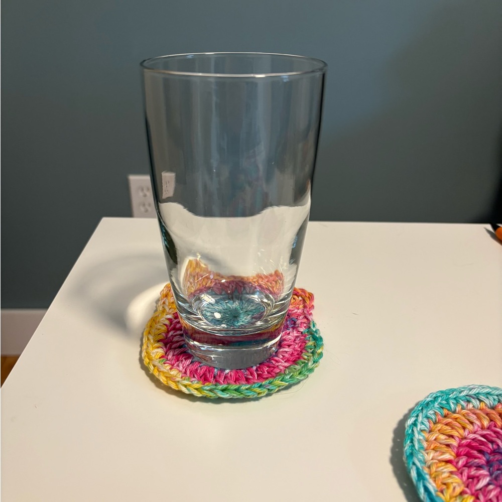 Colorful Crochet Coasters - Picture 2 of 2